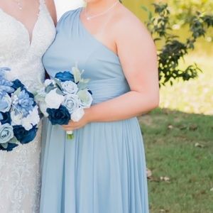 One shoulder Davis bridal dress